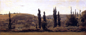  Theodore Rousseau Landscape with Poplars - Art Print