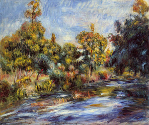  Pierre Auguste Renoir Landscape with River - Art Print