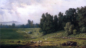  George Inness Landscape with Sheep - Art Print