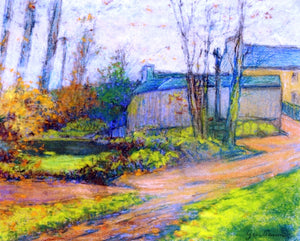  Armand Guillaumin Landscape with Small Houses - Art Print