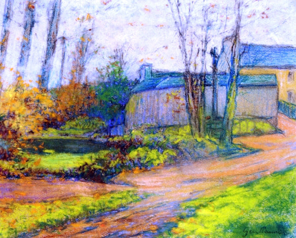  Armand Guillaumin Landscape with Small Houses - Art Print