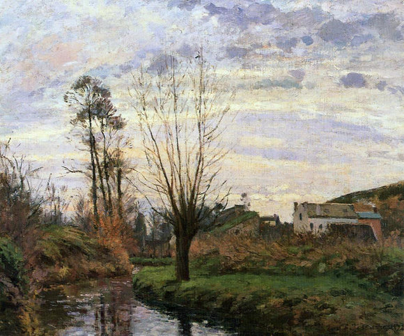  Camille Pissarro Landscape with Small Stream - Art Print