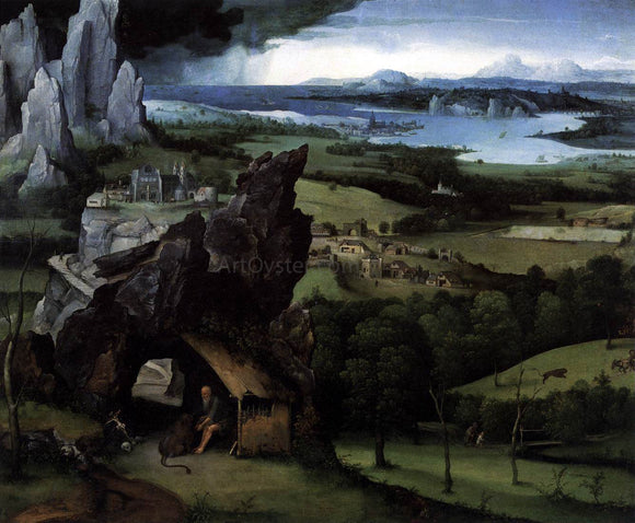  Joachim Patenier Landscape with St Jerome - Art Print