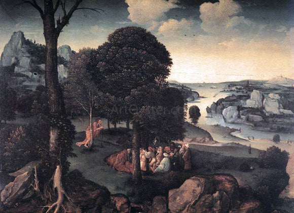  Joachim Patenier Landscape with St John the Baptist Preaching - Art Print
