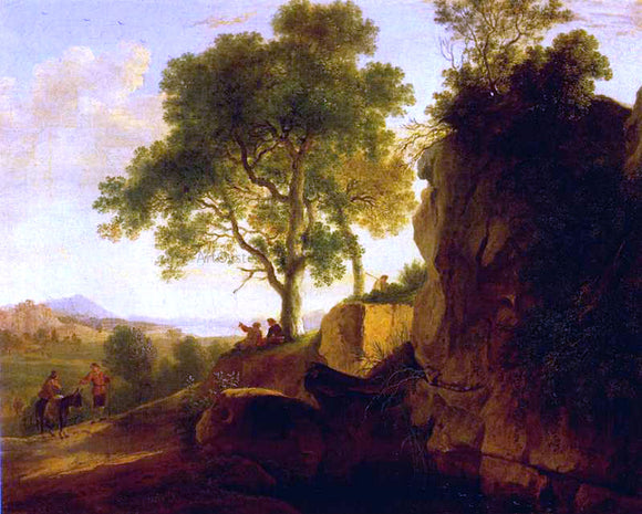  Herman Van Swanevelt Landscape with Tall Rocks - Art Print
