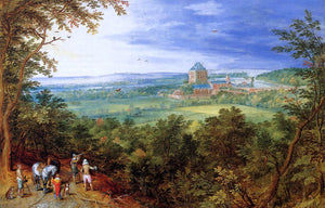  The Elder Jan Bruegel Landscape with the Chateau de Mariemont - Art Print