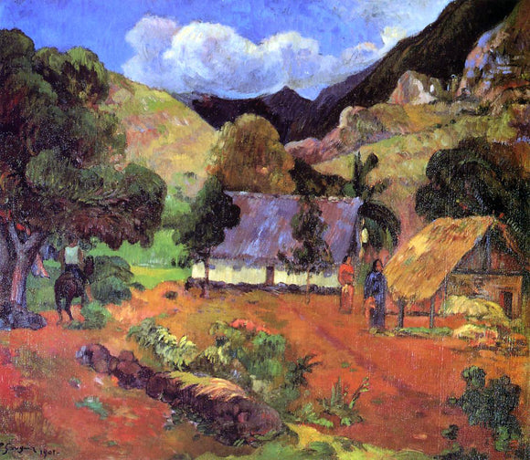  Paul Gauguin Landscape with Three Figures - Art Print