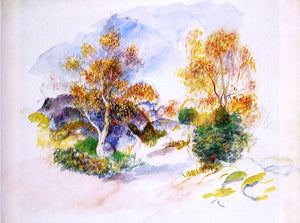  Pierre Auguste Renoir Landscape with Trees - Art Print