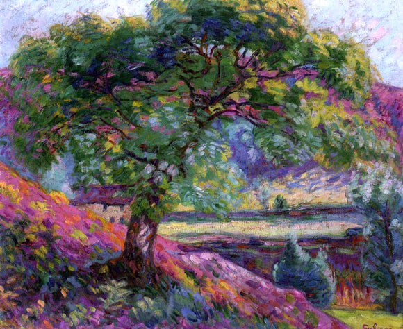  Armand Guillaumin Landscape with Trees and Figures - Art Print