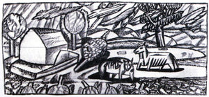  Pavel Filonov Landscape with Two Animals - Art Print