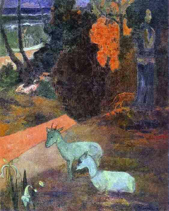  Paul Gauguin Landscape with Two Goats - Art Print