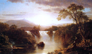  Frederic Edwin Church Landscape with Waterfall - Art Print