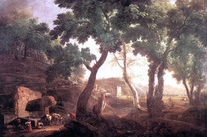  Marco Ricci Landscape with Watering Horses - Art Print
