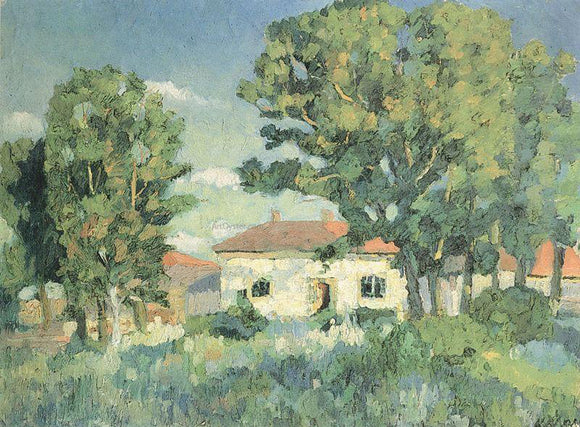  Kazimir Malevich Landscape with White Houses - Art Print