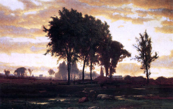  George Inness Landscape-sunset - Art Print