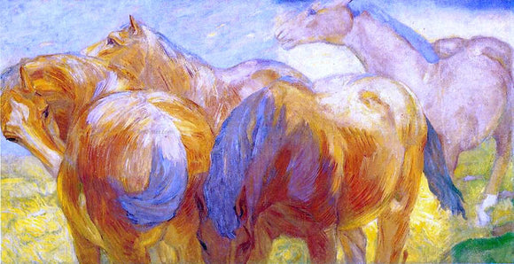  Franz Marc Large Lenggries Horse Painting - Art Print