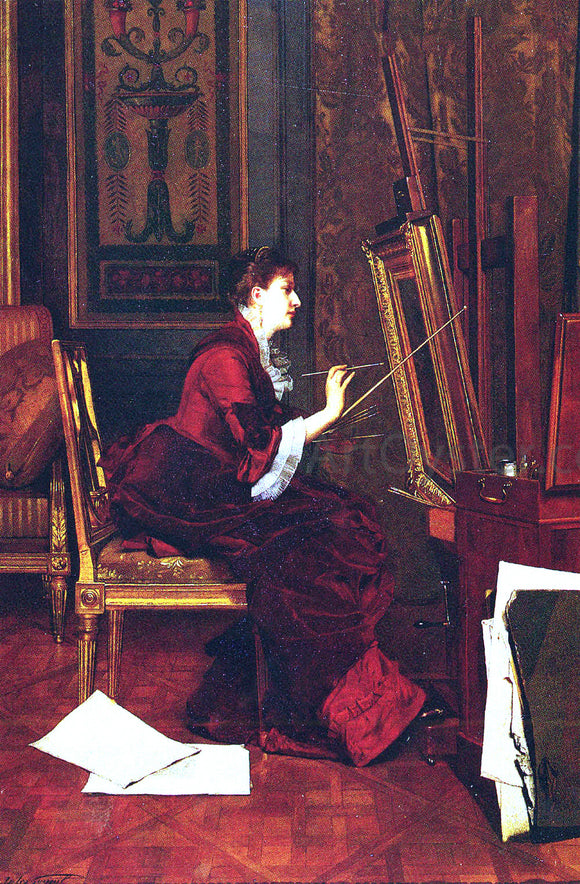  Jules Adolphe Goupil L'Artiste Dans L'Atelier - Art Print