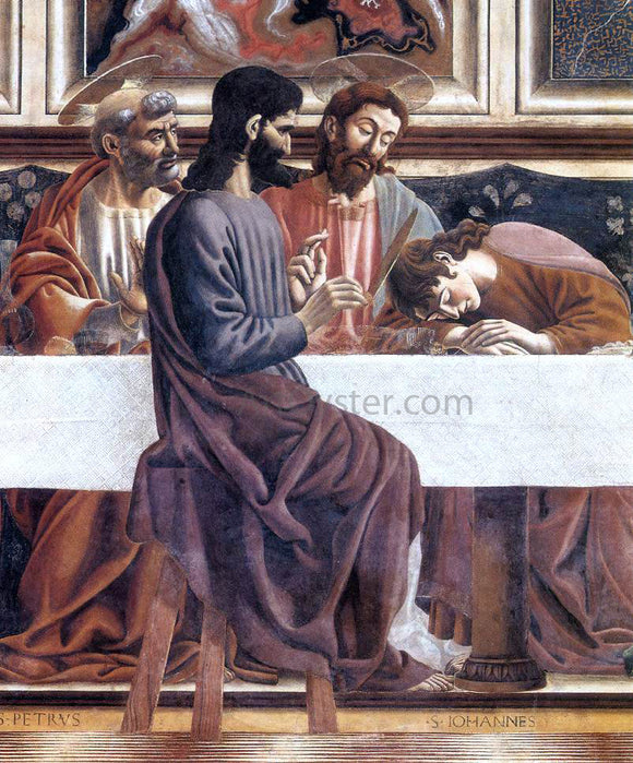  Andrea del Castagno Last Supper (detail) - Art Print