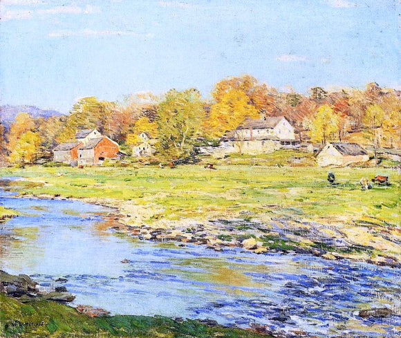  Willard Leroy Metcalf Late Afternoon in October - Art Print