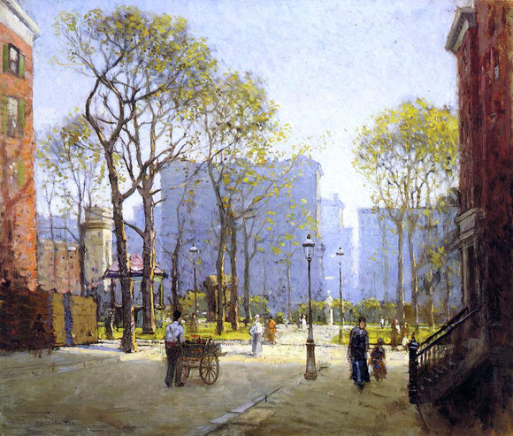  Paul Cornoyer Late Afternoon, Washington Square - Art Print