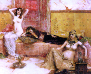  Maurice Bompard L'Attente: Odalisques Dans le Harem - Art Print