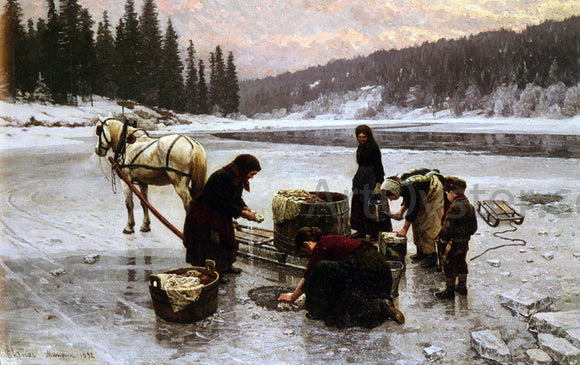  Jahn Ekenaes Laudering, A Winter's Day - Art Print