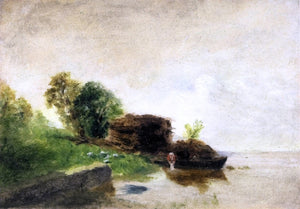  Camille Pissarro Laundress on the Banks of the River - Art Print