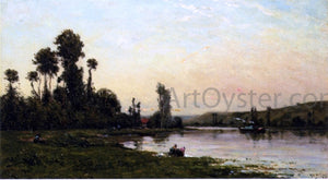  Hippolyte Camille Delpy Laundresses by the Sea at Etretat - Art Print