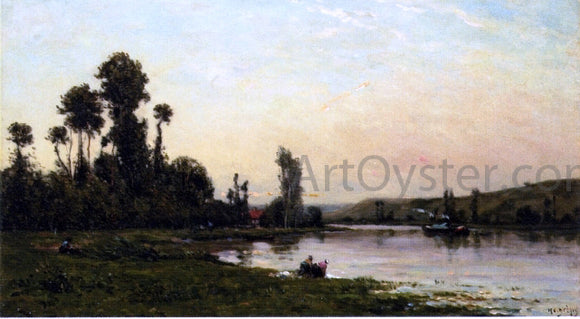  Hippolyte Camille Delpy Laundresses by the Sea at Etretat - Art Print