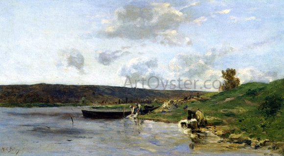  Hippolyte Camille Delpy Laundresses by the Water - Art Print