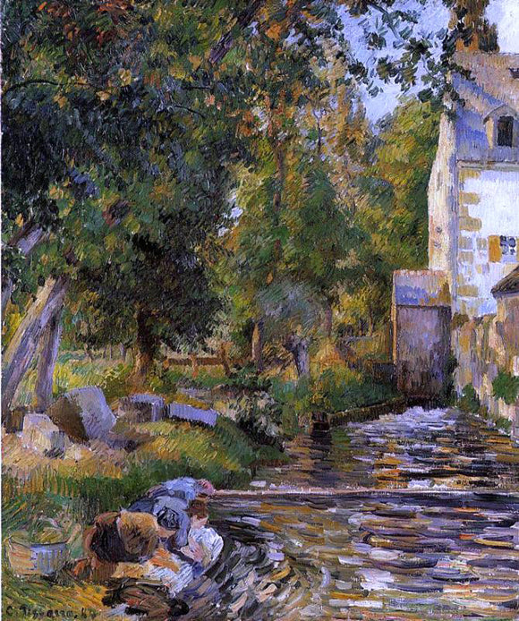  Camille Pissarro Laundry and Mill at Osny - Art Print
