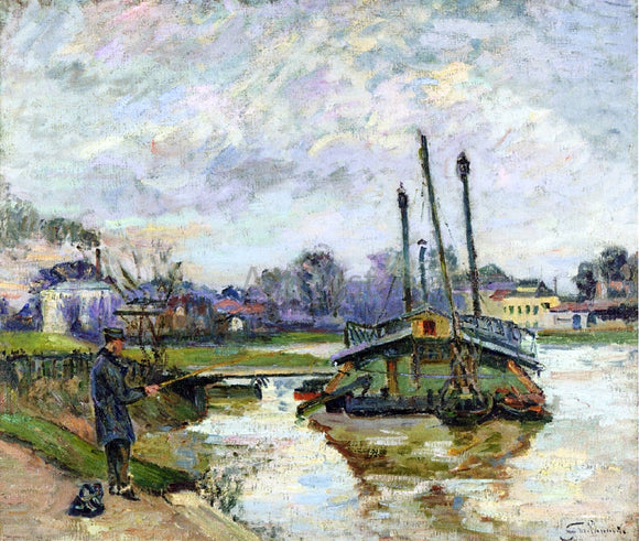  Armand Guillaumin Laundry Boat at Charenton - Art Print