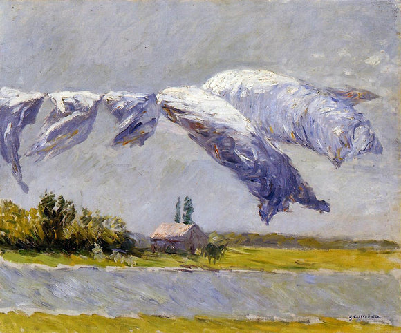  Gustave Caillebotte Laundry Drying, Petit Gennevilliers - Art Print