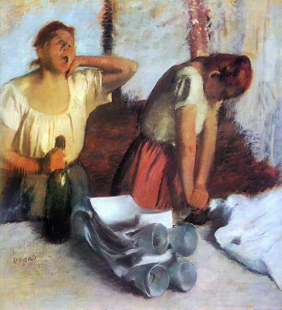  Edgar Degas Laundry Girls Ironing - Art Print