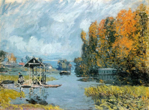  Alfred Sisley Laundry Houses at Bougival - Art Print