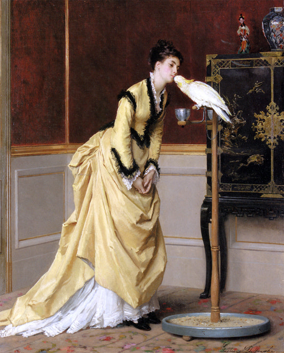  Gustave Leonhard De Jonghe Le Baiser - Art Print