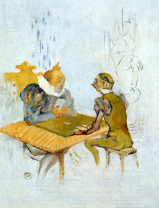  Henri De Toulouse-Lautrec Le Belle et la Bete - Le Besigue - Art Print