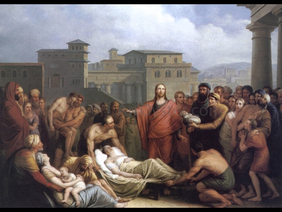  Mathieu Ignace Van Bree Le Christ Guerissant un Malade - Art Print