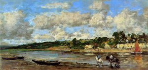  Eugene-Louis Boudin Le Faou, Banks of the River - Art Print