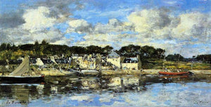  Eugene-Louis Boudin Le Faou: The Village and the Port on the River - Art Print