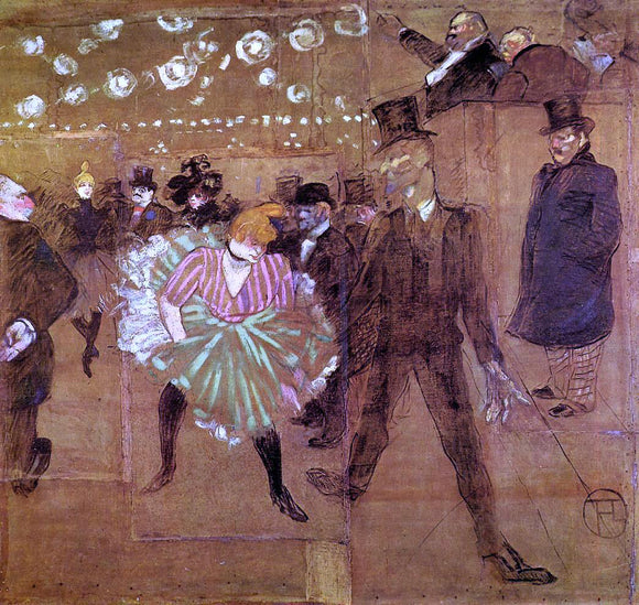  Henri De Toulouse-Lautrec Le Goulue Dancing with Valentin-le-Desosse - Art Print