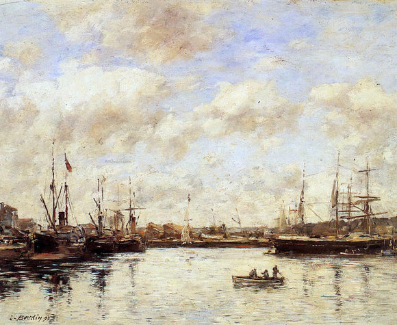  Eugene-Louis Boudin Le Havre, a Basin - Art Print