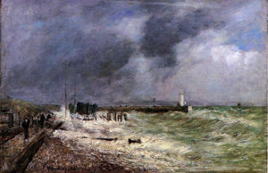  Eugene-Louis Boudin Le Havre: A Gust of Wind at Frascati - Art Print