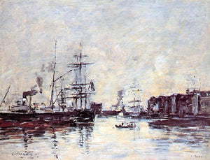  Eugene-Louis Boudin Le Havre: Bassin de la Barre - Art Print