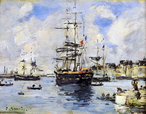  Eugene-Louis Boudin Le Havre, L'Avant Port - Art Print