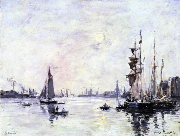  Eugene-Louis Boudin Le Havre, l'avant-port - Art Print