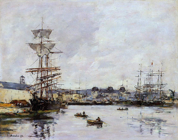  Eugene-Louis Boudin Le Havre, the Casimir Delavigne Basin - Art Print
