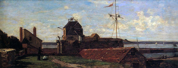  Eugene-Louis Boudin Le Havre, the Frencois I Tower (also known as Francois 1 Tower) - Art Print