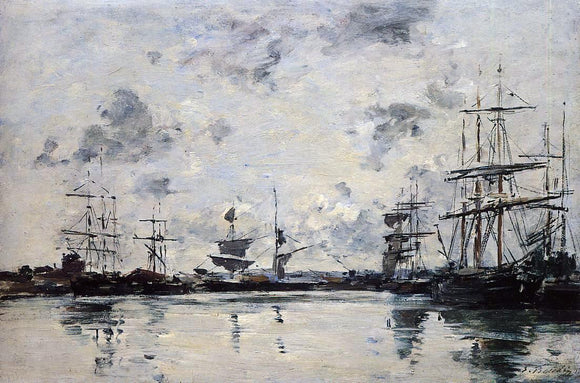  Eugene-Louis Boudin Le Havre, the Port - Art Print