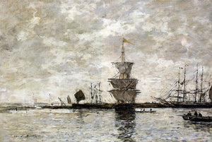  Eugene-Louis Boudin Le Havre, the Quarentine Basin - Art Print